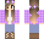 purple flannel girl
