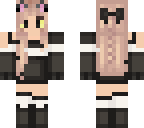 adorable black cat girl finished