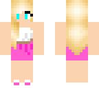 blonde girl wearing a pink dress