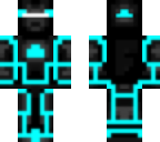 neon blue robot