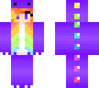 ombre rainbow dino girl