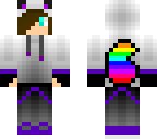 purple rainbow fox