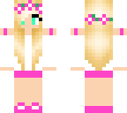 blonde girl in a pink outfit