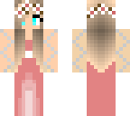 blonde girl wearing a long pink dress