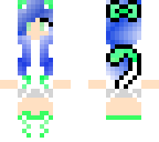 green and purple cat skin