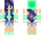 mint green galaxy girl