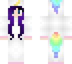 purple haired rainbow unicorn