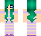 green hair summer girl