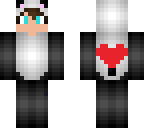 heart panda boy