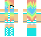 pastel rainbow hair girl