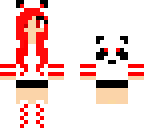 red twin panda girl