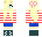 blond wolf with a bow