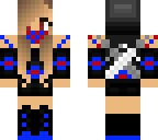 blue fighter girl
