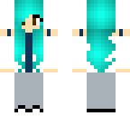 blue hair cute girl