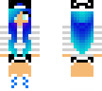 blue haired winter girl