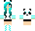 blue panda girl