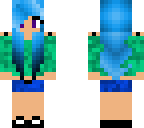 blue teen girl