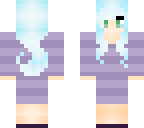 cute winter girl with purple dress