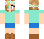 flower crown blue girl