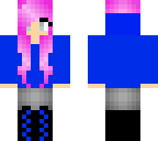 girl with pink hair and black hoodie