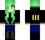 green haired girl