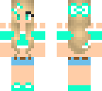 mint green girl