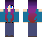  purple ombre hair girl
