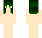 short dark green hair girl base