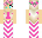 blonde girl wearing a pink strip dress