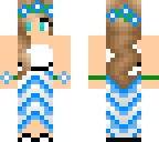 blue flower girl
