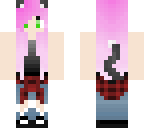 cute cat pink girl skin