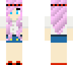 pink hair school girl