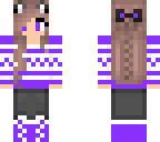 cute purple kitty girl