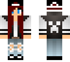 cute red head girl with cap and creeper hoodie
