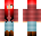 red haired winter girl