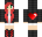 red heart girl