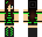 brown haired green girl