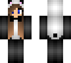 panda girl with bow