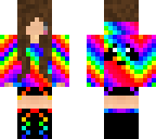 rainbow panda girl - chibi