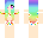 rainbow swimming girl