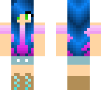 blue haired cool girl