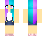 neon hair girl template
