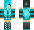 cyan casual girl