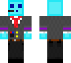light blue slime in a suit