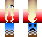 red and blue fade girl