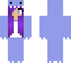 dino purple hair girl