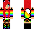 fixed rainbow red head