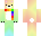rainbow bear with scarf