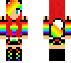 rainbow red head