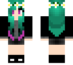 teal haired girl cute